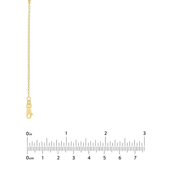 Rolo Chain with Twisted Stations Necklace