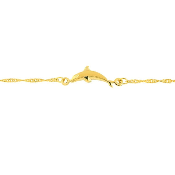 Dolphin Trio Adjustable Anklet