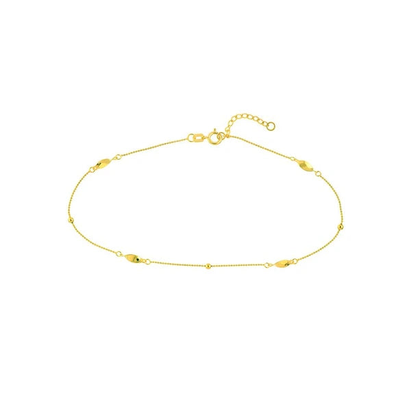 Mini Bead and Twist Adjustable Anklet