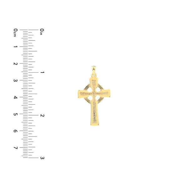 Hammered Celtic Cross Pendant