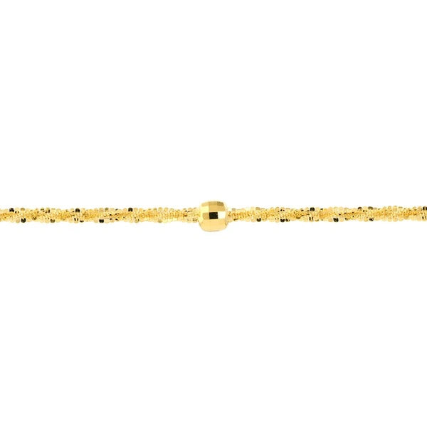 D/C Beads on Axis Chain Adjustable Anklet