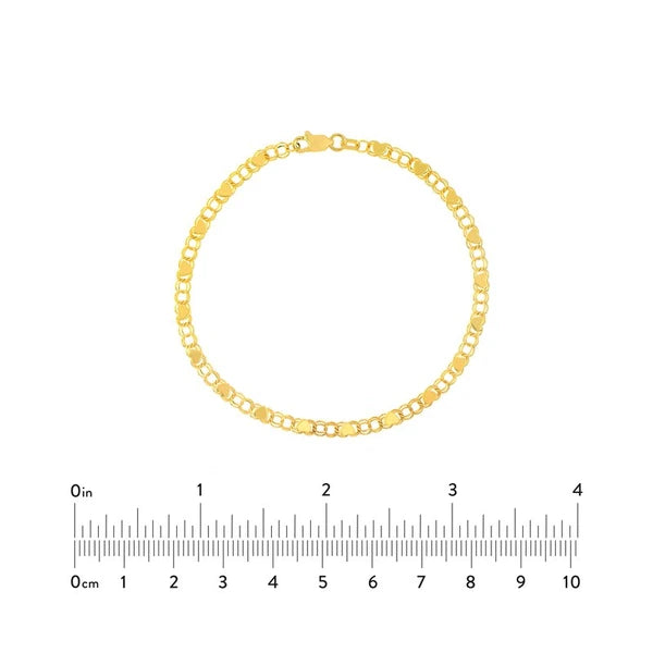 Heart Mirror Rope Chain Bracelet