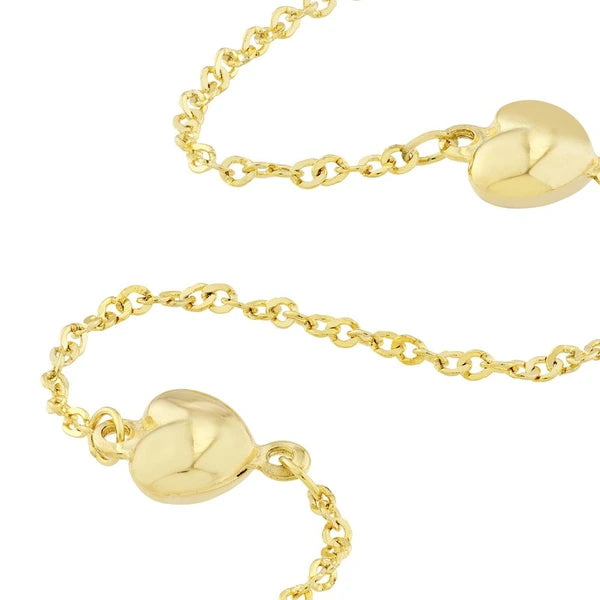 Puffy Heart Station Trio Bracelet