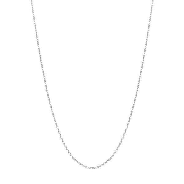 0.8mm Sterling Box Chain w/Slider Bead