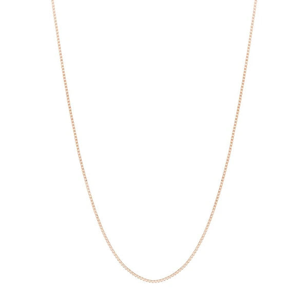 0.8mm Sterling Box Chain w/Slider Bead