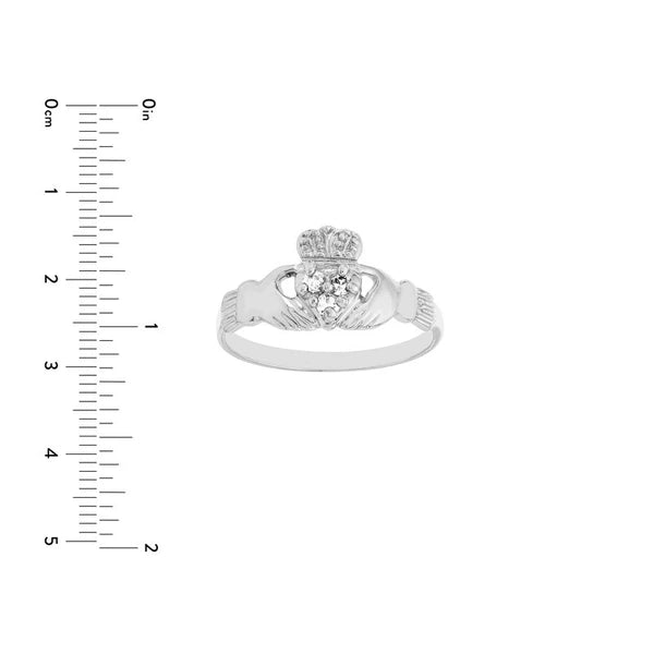 Claddagh Ring with 1/10tcw Diamond Accent