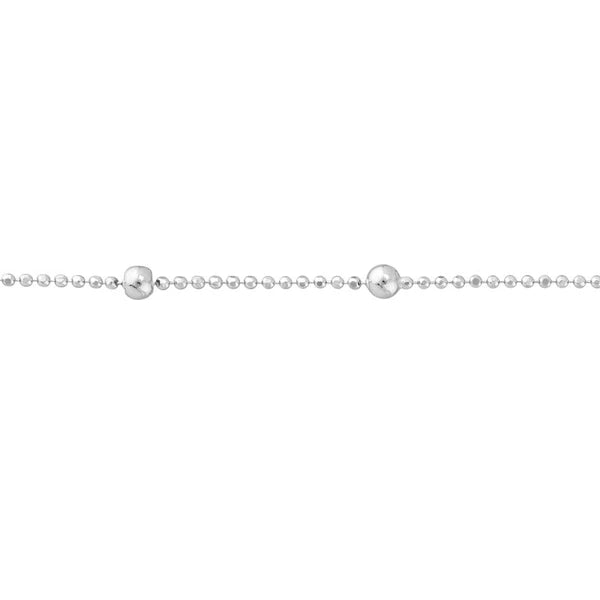 Sterling Silver Bead Station Chain