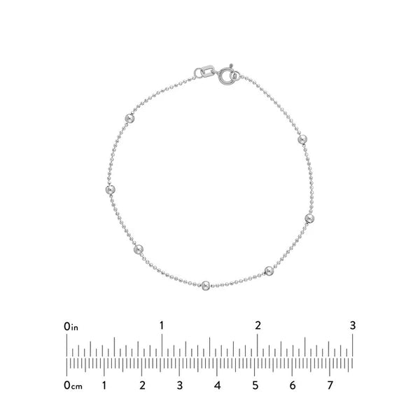 Sterling Silver Bead Station Chain