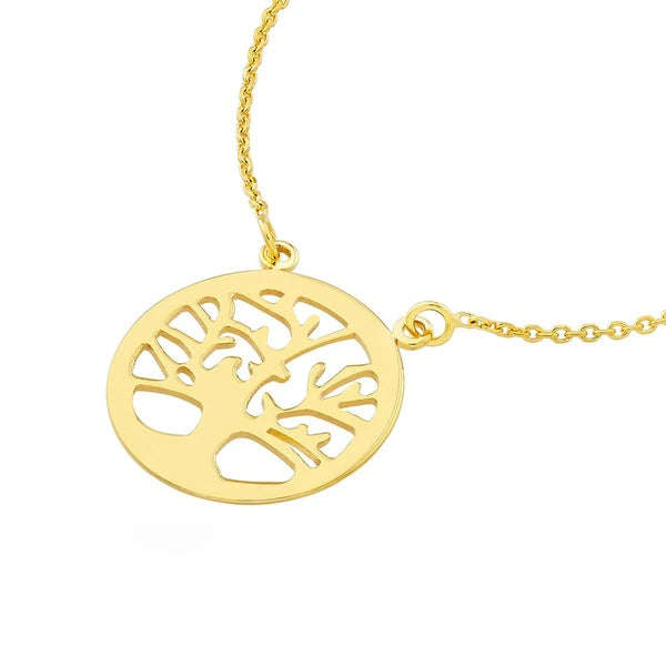 Tree of Life Cutout Adjustable Necklace