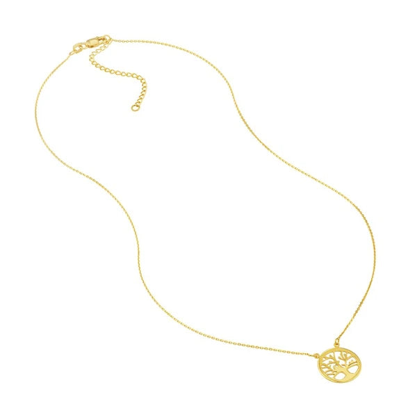 Tree of Life Cutout Adjustable Necklace