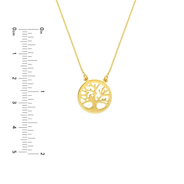 Tree of Life Cutout Adjustable Necklace
