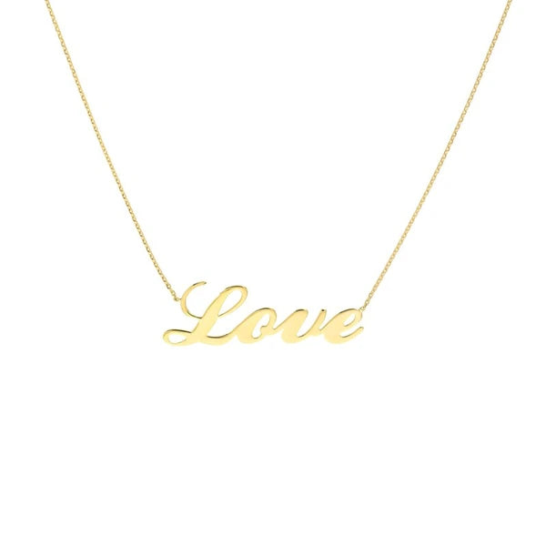 Cursive Love Adjustable Necklace