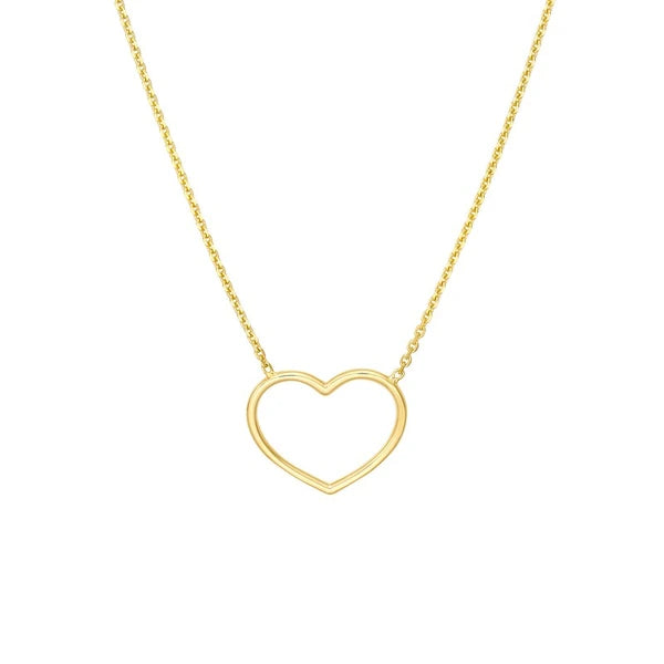 Open Wire Heart Adjustable Necklace