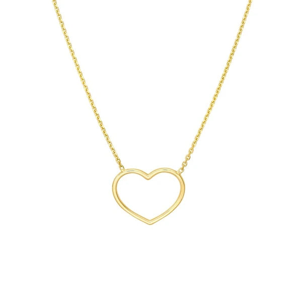 Open Wire Heart Adjustable Necklace