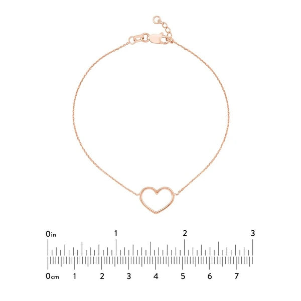 Open Wire Heart Adjustable Bracelet