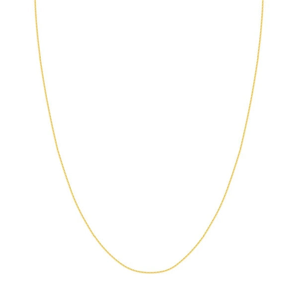 1.25mm Square Wheat Chain with Slider Bead