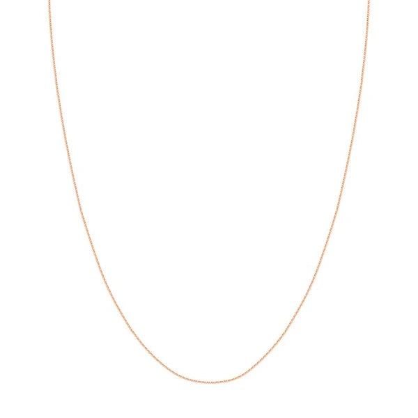 1.25mm Square Wheat Chain with Slider Bead