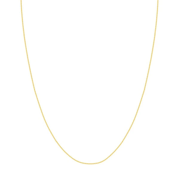 1.25mm Square Wheat Chain with Slider Bead