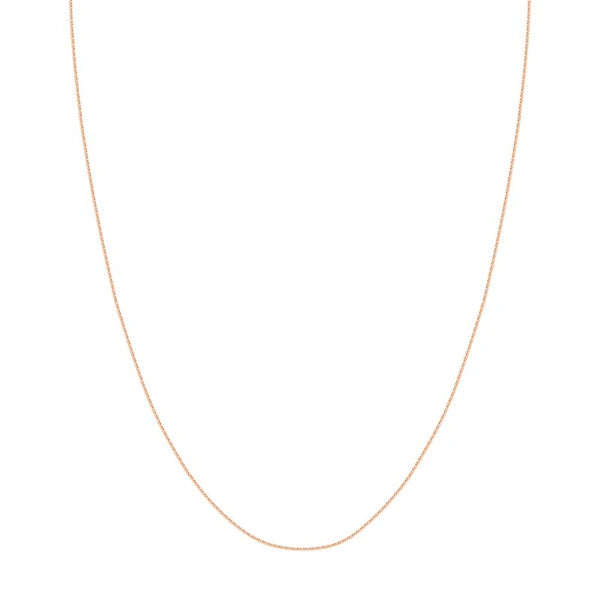 1.25mm Square Wheat Chain with Slider Bead
