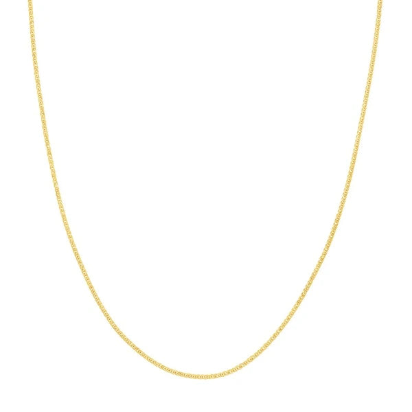 Sterling Silver Plated Squared Wheat Chain