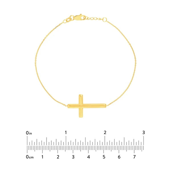 E2W Sideways Cross Bracelet