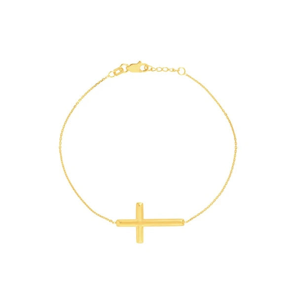 E2W Sideways Cross Bracelet
