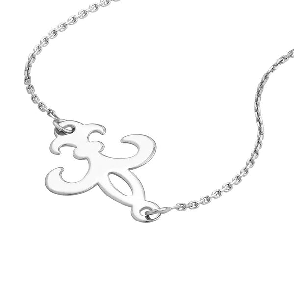 Sterling Silver Fleur-De-Lis Adjustable Necklace