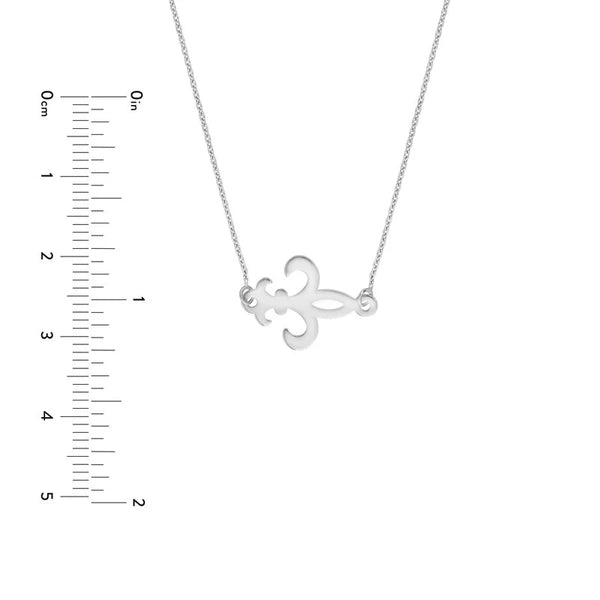 Sterling Silver Fleur-De-Lis Adjustable Necklace