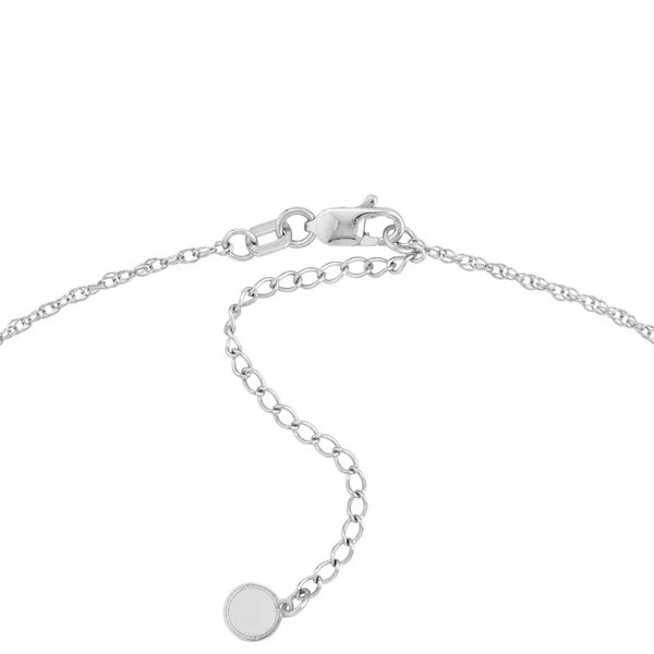 Sterling Silver Sideways Open Heart Necklace