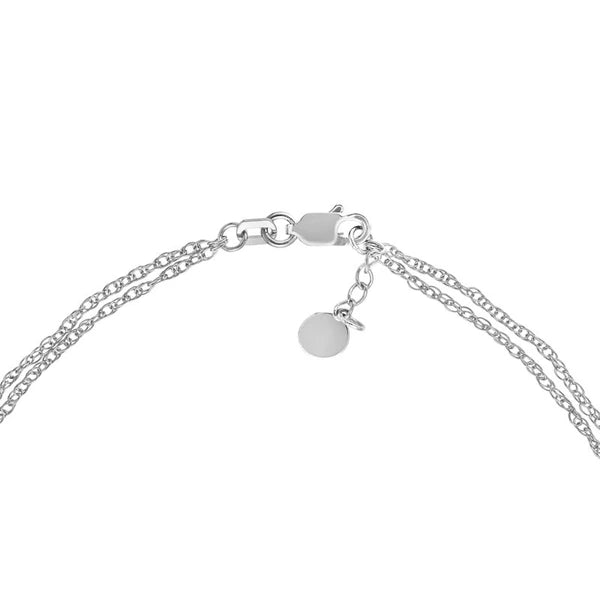Sterling Silver Sideways Open Heart Bracelet