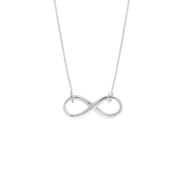 Plated Sterling Silver Infinity Necklace