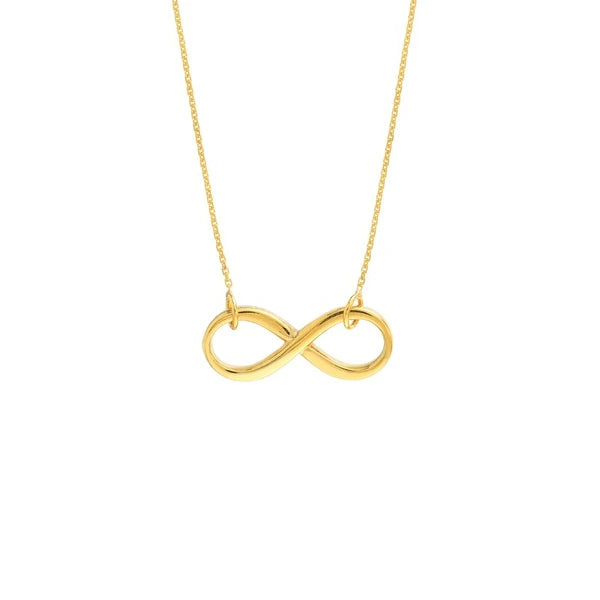 Plated Sterling Silver Infinity Necklace