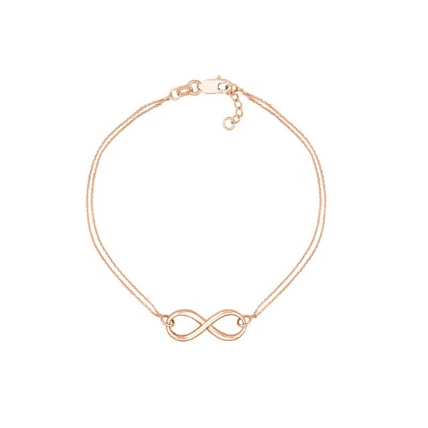 Plated Sterling Silver Infinity Bracelet
