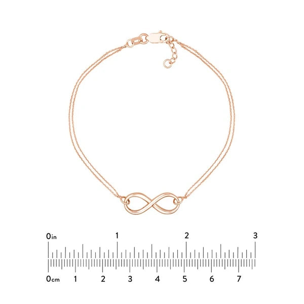 Plated Sterling Silver Infinity Bracelet