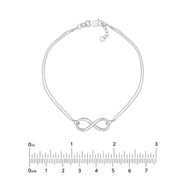Plated Sterling Silver Infinity Bracelet