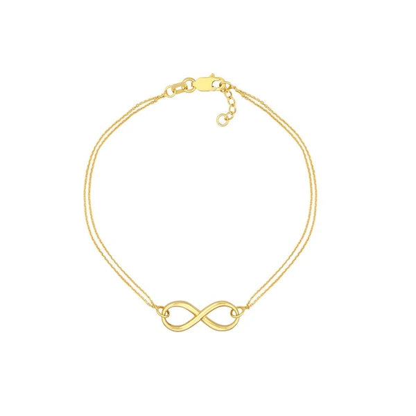 Plated Sterling Silver Infinity Bracelet