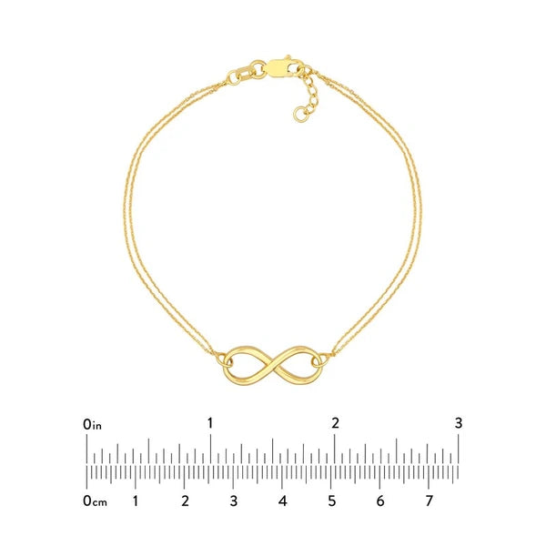 Plated Sterling Silver Infinity Bracelet