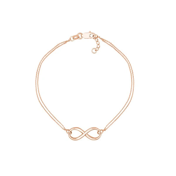 Plated Sterling Silver Infinity Bracelet