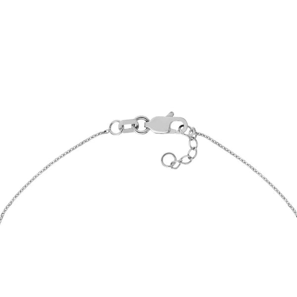 Plated Sterling Silver Long CZ Cross Bracelet