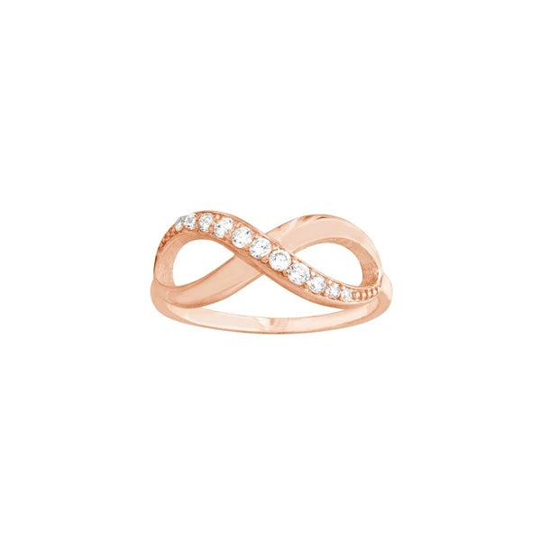 Half-CZ Infinity Ring