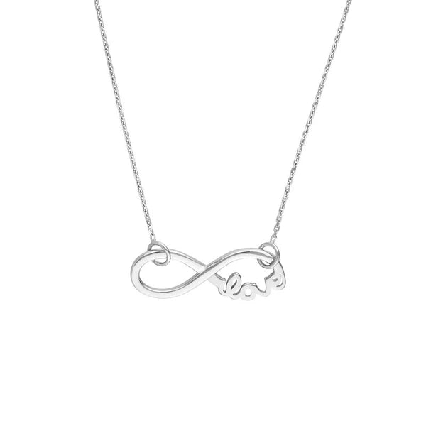 Sterling Silver Infinity Symbol Love Necklace