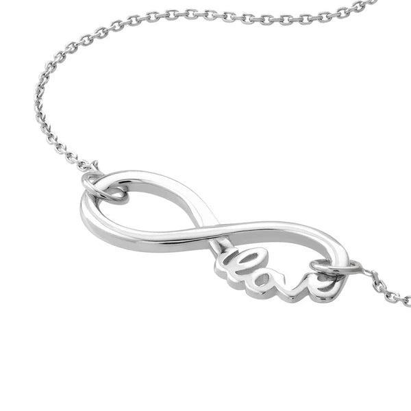 Sterling Silver Infinity Symbol Love Necklace