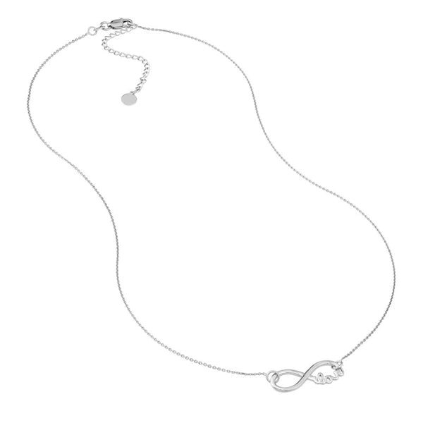 Sterling Silver Infinity Symbol Love Necklace
