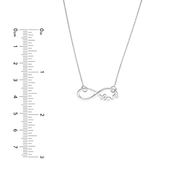 Sterling Silver Infinity Symbol Love Necklace