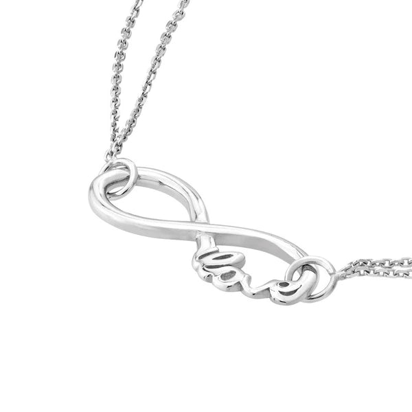 Sterling Silver Infinity Symbol Love Adjustable Bracelet