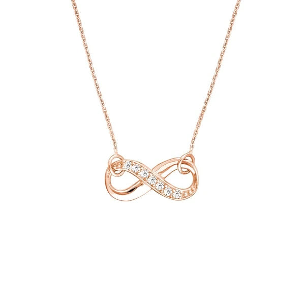 Infinity Adj. Necklace with 1/15tcw Diamond