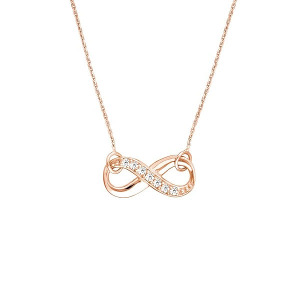 Infinity Adj. Necklace with 1/15tcw Diamond