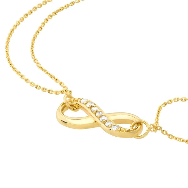 Infinity on Chain Bracelet with Diamond