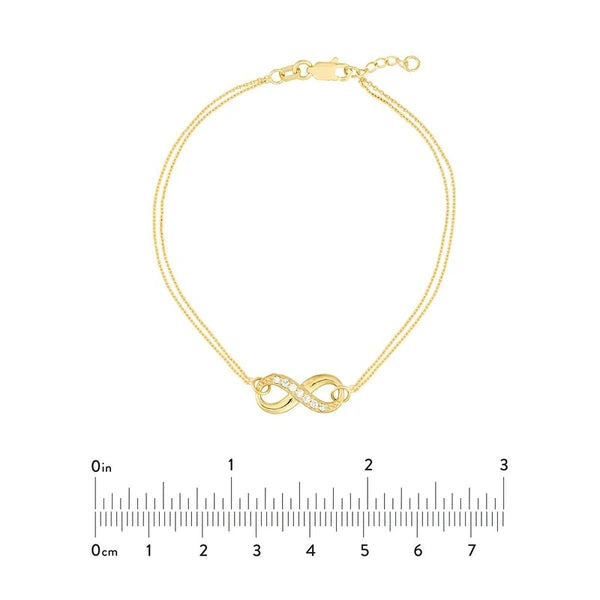 Infinity on Chain Bracelet with Diamond