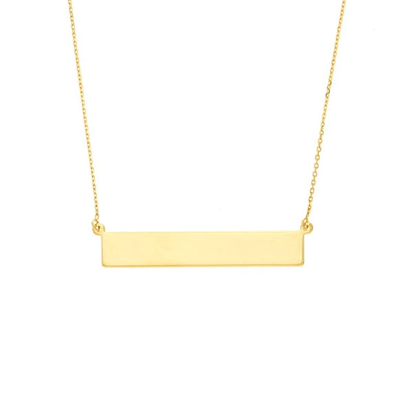 Engravable Bar & Adjustable Necklace